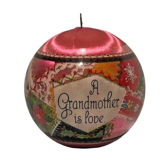 Hallmark Keepsake Ornament Vtg  1982 "A Grandmother Is Love” Unbreakable Satin - Picture 1 of 12